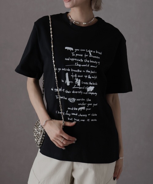 Ulysses（ユリシス）の「レタリングロゴＴシャツ（Tシャツ/カットソー・レディース・ホワイト/グレー/ブラック・F）」の20枚目の写真