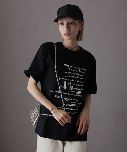 Ulysses（ユリシス）の「レタリングロゴＴシャツ（Tシャツ/カットソー・レディース・ホワイト/グレー/ブラック・F）」の22枚目の写真