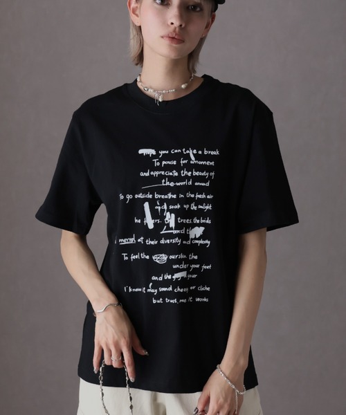 Ulysses（ユリシス）の「レタリングロゴＴシャツ（Tシャツ/カットソー・レディース・ホワイト/グレー/ブラック・F）」の21枚目の写真