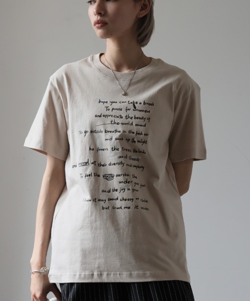 Ulysses（ユリシス）の「レタリングロゴＴシャツ（Tシャツ/カットソー・レディース・ホワイト/グレー/ブラック・F）」の10枚目の写真