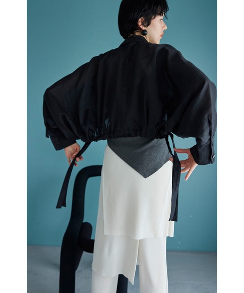 【高額売筋】 SHEER SHORT SHIRT（シャツ/ブラウス）｜OMMO（オーエムエムオー トップス