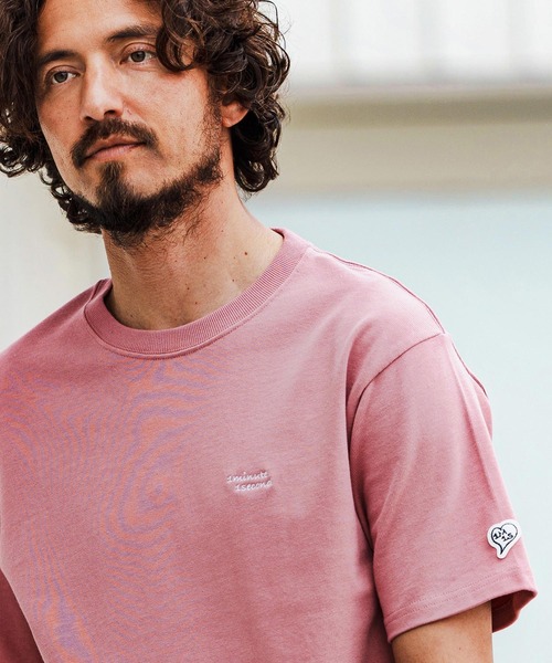 1minute 1second（ワンミニットワンセカンド）の「mt9681-10oz cursive embroidery T-shirt Tシャツ（Tシャツ/カットソー・メンズ・ブラック×ホワイト/ホワイト×ブルー/ホワイト×ブラック/スモークピンク・S/M/L/XL）」の17枚目の写真