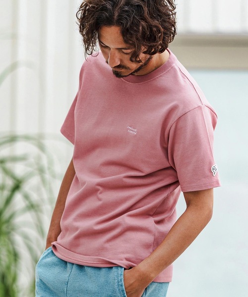 1minute 1second（ワンミニットワンセカンド）の「mt9681-10oz cursive embroidery T-shirt Tシャツ（Tシャツ/カットソー・メンズ・ブラック×ホワイト/ホワイト×ブルー/ホワイト×ブラック/スモークピンク・S/M/L/XL）」の18枚目の写真