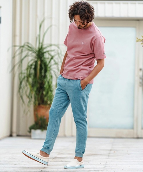 1minute 1second（ワンミニットワンセカンド）の「mt9681-10oz cursive embroidery T-shirt Tシャツ（Tシャツ/カットソー・メンズ・ブラック×ホワイト/ホワイト×ブルー/ホワイト×ブラック/スモークピンク・S/M/L/XL）」の19枚目の写真