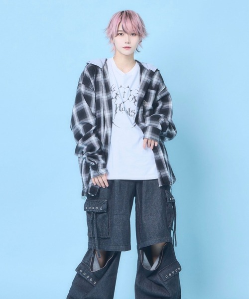 Hauls(ハウルズ)の「フード付きBIG気にピシャツ(シャツ/ブラウス・レディース・ブラック系その他・F)」の14枚目の写真