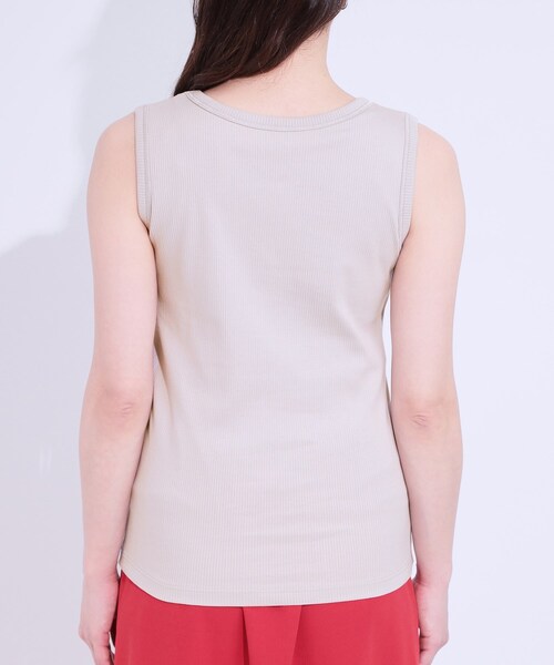 SHOO・LA・RUE(シューラルー)の「カップ付きテレコタンクトップ(タンクトップ・レディース・ブラック/ナチュラル/ホワイト・01/02/03/04)」の18枚目の写真