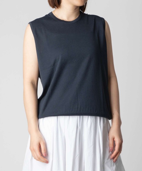 tシャツ JOHN SMEDLEY KERRY ジョンスメドレー ノースリーブ コットンニット プルオーバー Tシャツ レディース JOHN SMEDLEY tシャツ KERRY ジョンスメドレー ノースリーブ