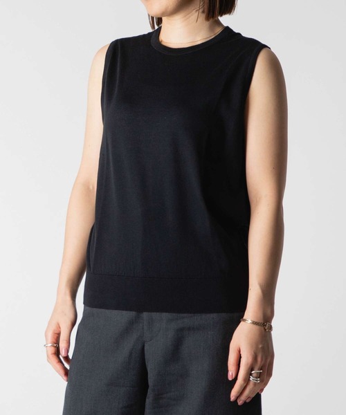 tシャツ JOHN SMEDLEY KERRY ジョンスメドレー ノースリーブ コットンニット プルオーバー Tシャツ レディース JOHN SMEDLEY｜ジョンスメドレー日本公式