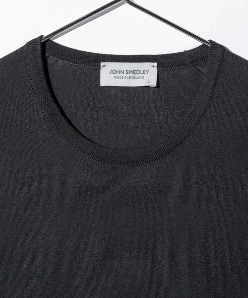JOHN SMEDLEY(ジョンスメドレー)の「JOHN SMEDLEY KERRY ジョンスメドレー ノースリーブ コットンニット プルオーバー Tシャツ(Tシャツ/カットソー・レディース・ネイビー/ブラック/ダークグレー/ホワイト系1・LARGE/SMALL/MEDIUM)」の7枚目の写真