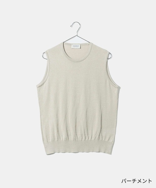 tシャツ JOHN SMEDLEY KERRY ジョンスメドレー ノースリーブ コットンニット プルオーバー Tシャツ レディース JOHN SMEDLEY tシャツ KERRY ジョンスメドレー ノースリーブ