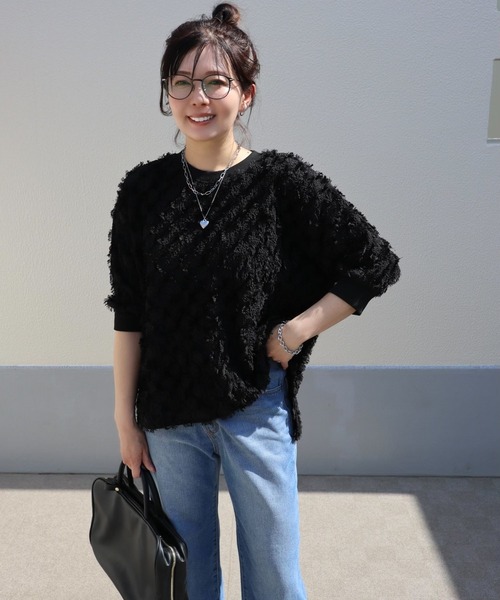 FOUND GOOD（ファウンドグッド）の「makiジャガードPO（その他トップス・レディース・ブラック/ホワイト系5/ベージュ・L/M/S）」の8枚目の写真