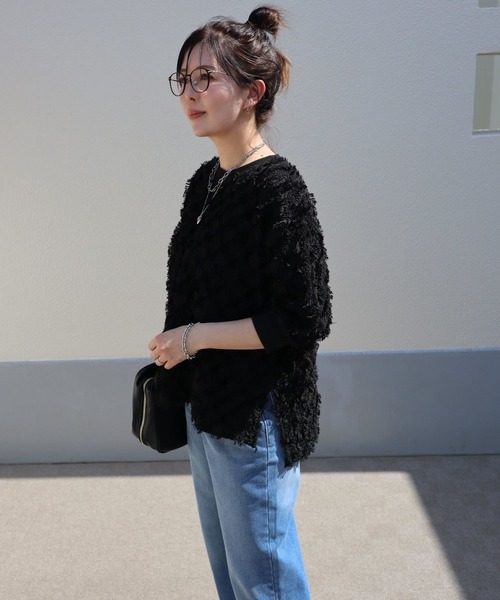 FOUND GOOD（ファウンドグッド）の「makiジャガードPO（その他トップス・レディース・ブラック/ホワイト系5/ベージュ・L/M/S）」の9枚目の写真