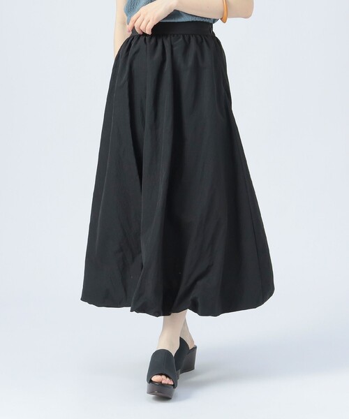 BEAMS HEART（ビームスハート）の「ワッシャー バルーンスカート（スカート・レディース・ブラック/ホワイト・FREE）」の2枚目の写真