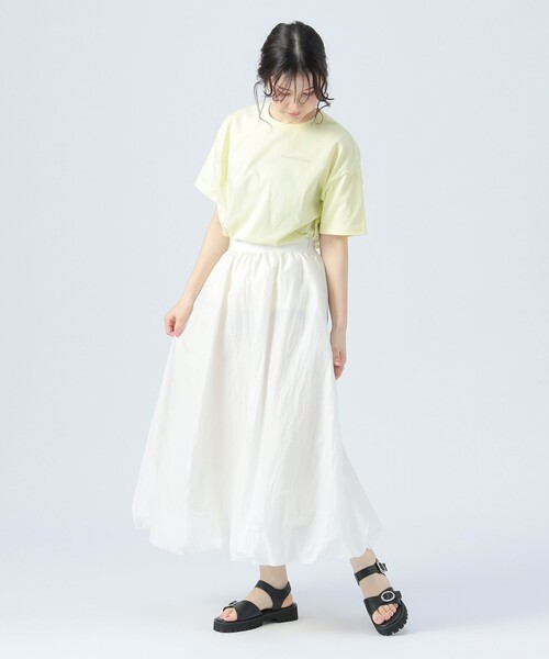 BEAMS HEART（ビームスハート）の「ワッシャー バルーンスカート（スカート・レディース・ブラック/ホワイト・FREE）」の3枚目の写真