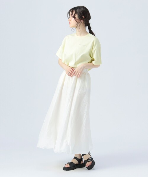 BEAMS HEART（ビームスハート）の「ワッシャー バルーンスカート（スカート・レディース・ブラック/ホワイト・FREE）」の4枚目の写真