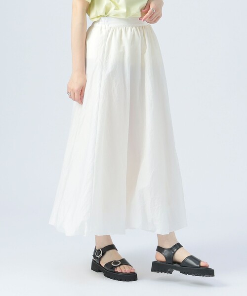 BEAMS HEART（ビームスハート）の「ワッシャー バルーンスカート（スカート・レディース・ブラック/ホワイト・FREE）」の5枚目の写真