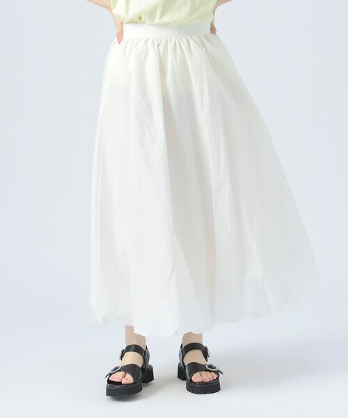 BEAMS HEART（ビームスハート）の「ワッシャー バルーンスカート（スカート・レディース・ブラック/ホワイト・FREE）」の6枚目の写真