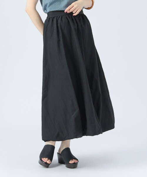 BEAMS HEART（ビームスハート）の「ワッシャー バルーンスカート（スカート・レディース・ブラック/ホワイト・FREE）」の9枚目の写真