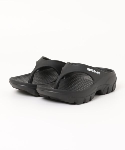 SHOERET(シューレット)の「【BRAVE GYM】トングサンダル H2CM-02B(サンダル・メンズ・ベージュ/ネイビー/ブラック・S/M/XS/L/XL/2XL)」の1枚目の写真