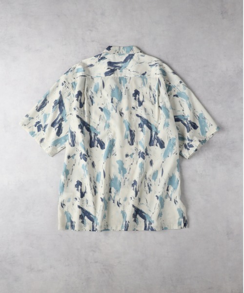 Right-on（ライトオン）の「【NEOSARTIC】総柄プリント開襟シャツ（シャツ/ブラウス・メンズ・ブラック/オフホワイト/グリーン・L/XL/M）」の4枚目の写真