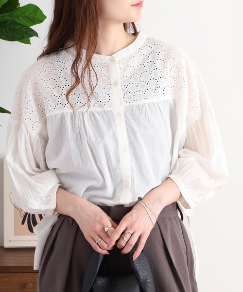 シフリー刺繍ブラウス（シャツ/ブラウス）｜MOTO（モト）の