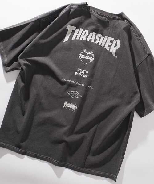 THRASHER（スラッシャー）の「THRASHER/スラッシャー 別注 THRASHER LOGO Tシャツ(限定展開)(UNISEX)（Tシャツ/カットソー・メンズ・ブラック/ネイビー・MEDIUM/LARGE/SMALL）」の20枚目の写真