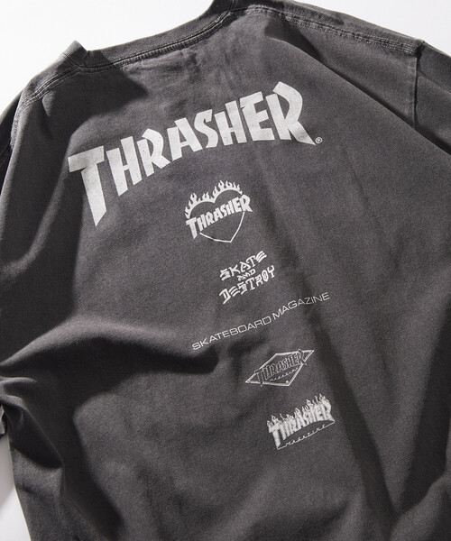 THRASHER（スラッシャー）の「THRASHER/スラッシャー 別注 THRASHER LOGO Tシャツ(限定展開)(UNISEX)（Tシャツ/カットソー・メンズ・ブラック/ネイビー・MEDIUM/LARGE/SMALL）」の18枚目の写真