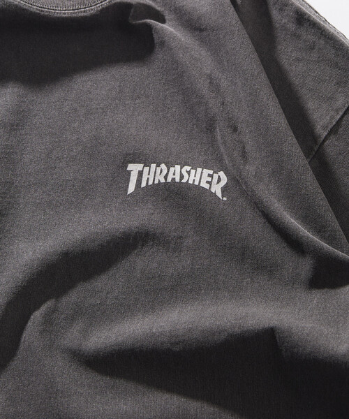 THRASHER（スラッシャー）の「THRASHER/スラッシャー 別注 THRASHER LOGO Tシャツ(限定展開)(UNISEX)（Tシャツ/カットソー・メンズ・ブラック/ネイビー・MEDIUM/LARGE/SMALL）」の13枚目の写真