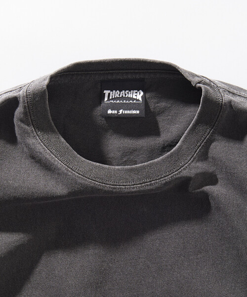 THRASHER（スラッシャー）の「THRASHER/スラッシャー 別注 THRASHER LOGO Tシャツ(限定展開)(UNISEX)（Tシャツ/カットソー・メンズ・ブラック/ネイビー・MEDIUM/LARGE/SMALL）」の12枚目の写真