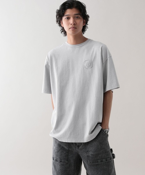 【Paragraph】★25SS・兼用★ウォッシュドサークルロゴTシャツ ウォッシュ加工サークルロゴTシャツ - GRAY - PARAGRAPH | 60