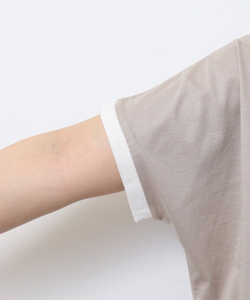 tシャツ EGLANTINE バックライン 配色切替カットソー レディース セール】EGLANTINE バックライン 配色切替カットソー（Tシャツ