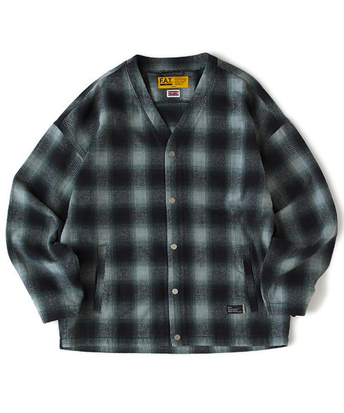 F.A.T. ボタン付きカーディガン グレー　FIGDIGAN Figdigan F.A.T. ボタン付きカーディガン グレー FIGDIGAN Figdigan