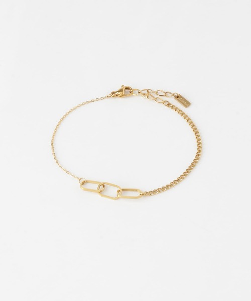 SMELLY（スメリー）の「ステンレスチェーンコンビブレスレット（ブレスレット・レディース・ゴールド・-）」の9枚目の写真