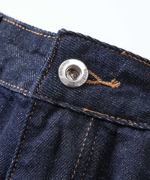 LOWO(ロワ)の「綿混ハイウエストストレートデニムパンツ(デニムパンツ・メンズ・ネイビー・S/M/L)」の7枚目の写真