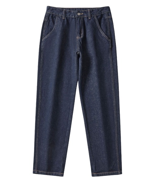 LOWO(ロワ)の「綿混ハイウエストストレートデニムパンツ(デニムパンツ・メンズ・ネイビー・S/M/L)」の9枚目の写真