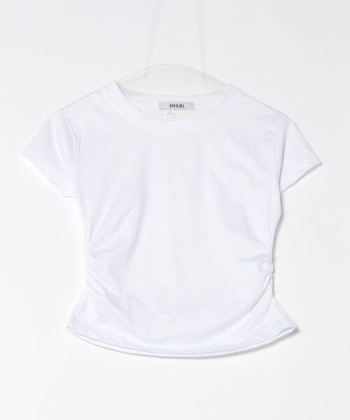IMARI(イマリ)の「【 IMARI / イマリ 】 サイド シャーリング シンプル Tシャツ(Tシャツ/カットソー・レディース・グレー/ブラック/ホワイト・L/M)」の14枚目の写真
