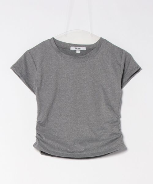 IMARI(イマリ)の「【 IMARI / イマリ 】 サイド シャーリング シンプル Tシャツ(Tシャツ/カットソー・レディース・グレー/ブラック/ホワイト・L/M)」の13枚目の写真