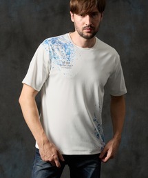 HIDEAWAYS NICOLE | スプラッタープリント半袖Tシャツ(Tシャツ/カットソー)