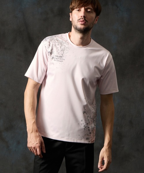 スプラッタープリント半袖Tシャツ（Tシャツ/カットソー