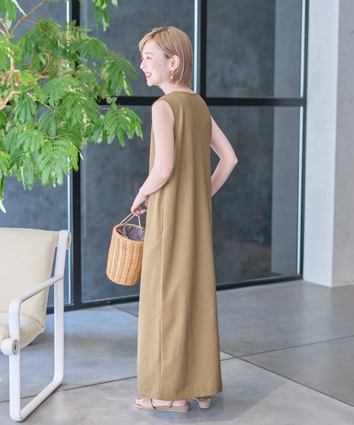 WEB限定】Aラインボックスプリーツワンピース（ワンピース）｜AMERICAN