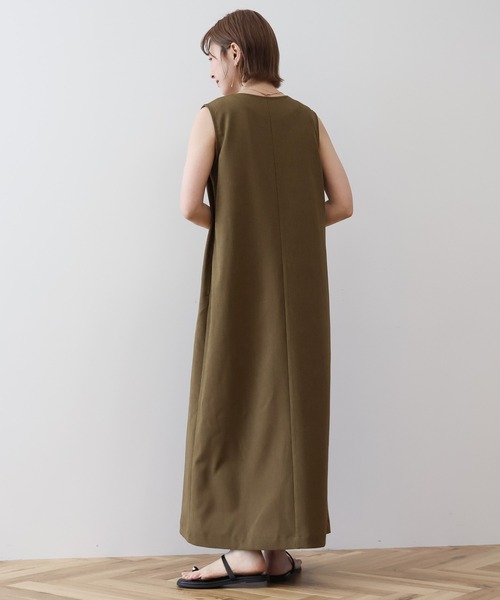 ワンピース Aラインドレス ボックスプリーツ シンプル フレンチ ZOZO限定】Aラインボックスプリーツワンピース(ワンピース