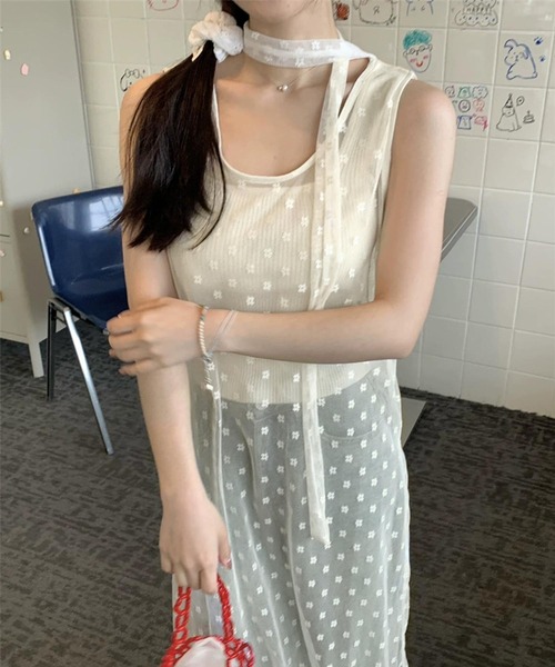 aimoha(アイモハ)の「ドットチュールレイヤードワンピース (SS)(ワンピース・レディース・ホワイト/ブラック/ベージュ・FREE)」の20枚目の写真