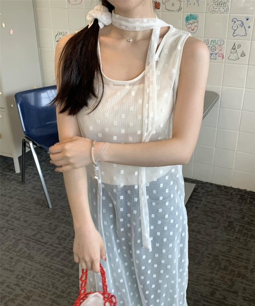 aimoha(アイモハ)の「ドットチュールレイヤードワンピース (SS)(ワンピース・レディース・ホワイト/ブラック/ベージュ・FREE)」の19枚目の写真