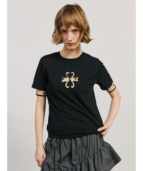 SORIN（ソリン　）の「SWAN Cutwork Compact T-shirt（Tシャツ/カットソー・レディース・ホワイト/ライム/ブラック・38）」の4枚目の写真