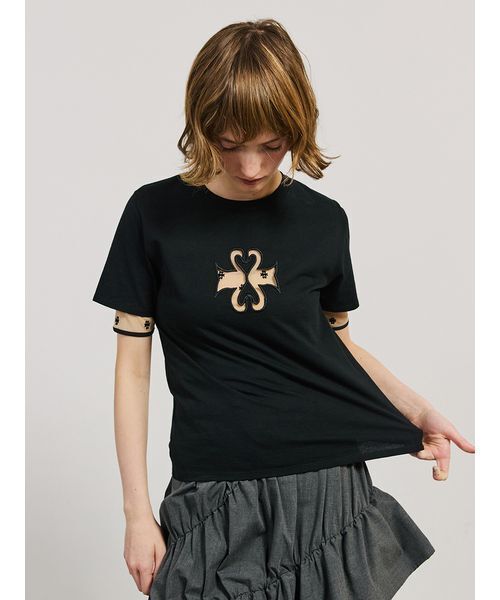 SORIN（ソリン　）の「SWAN Cutwork Compact T-shirt（Tシャツ/カットソー・レディース・ホワイト/ライム/ブラック・38）」の6枚目の写真
