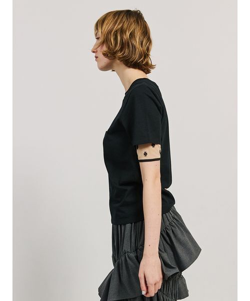 SORIN（ソリン　）の「SWAN Cutwork Compact T-shirt（Tシャツ/カットソー・レディース・ホワイト/ライム/ブラック・38）」の7枚目の写真