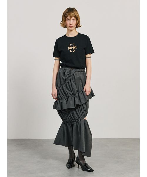 SORIN（ソリン　）の「SWAN Cutwork Compact T-shirt（Tシャツ/カットソー・レディース・ホワイト/ライム/ブラック・38）」の11枚目の写真
