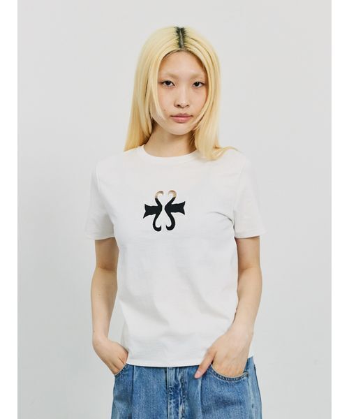 SORIN（ソリン　）の「SWAN Cutwork Compact T-shirt（Tシャツ/カットソー・レディース・ホワイト/ライム/ブラック・38）」の21枚目の写真