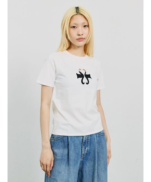 SORIN（ソリン　）の「SWAN Cutwork Compact T-shirt（Tシャツ/カットソー・レディース・ホワイト/ライム/ブラック・38）」の22枚目の写真