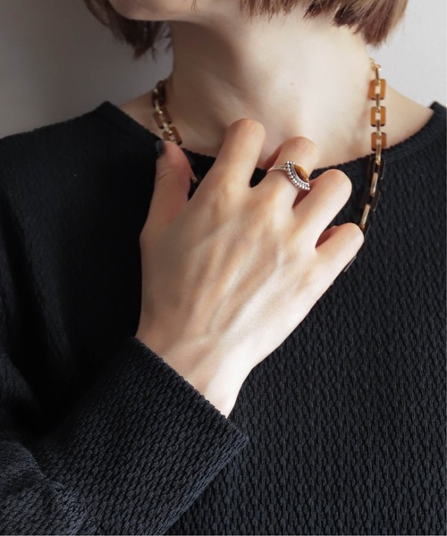 rapiecage（ラピエサージュ）の「グラソン マーキスストーンフレームリング2 GC（リング・レディース・ブラック/ブラウン・11号/13号）」の13枚目の写真